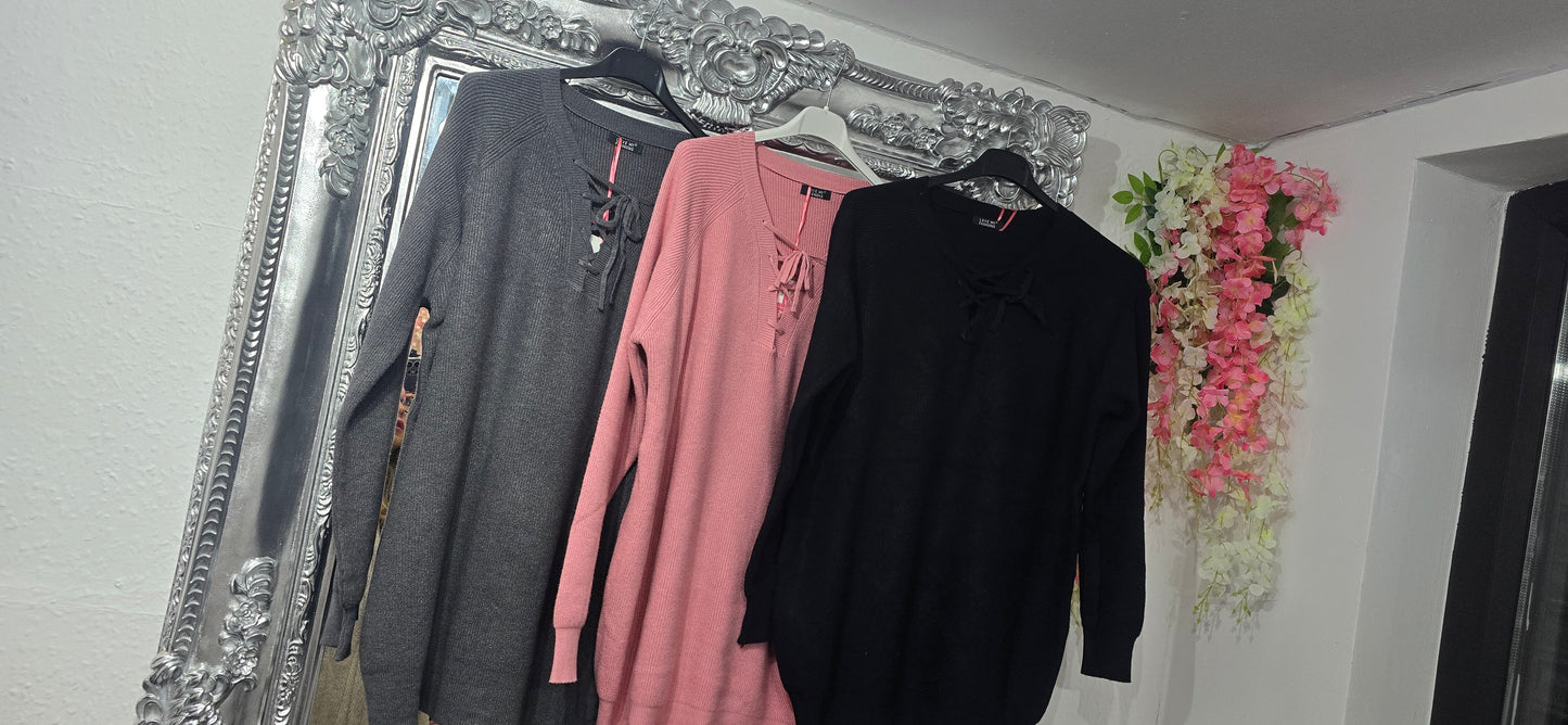 Lace up Jumper - 3 Colours