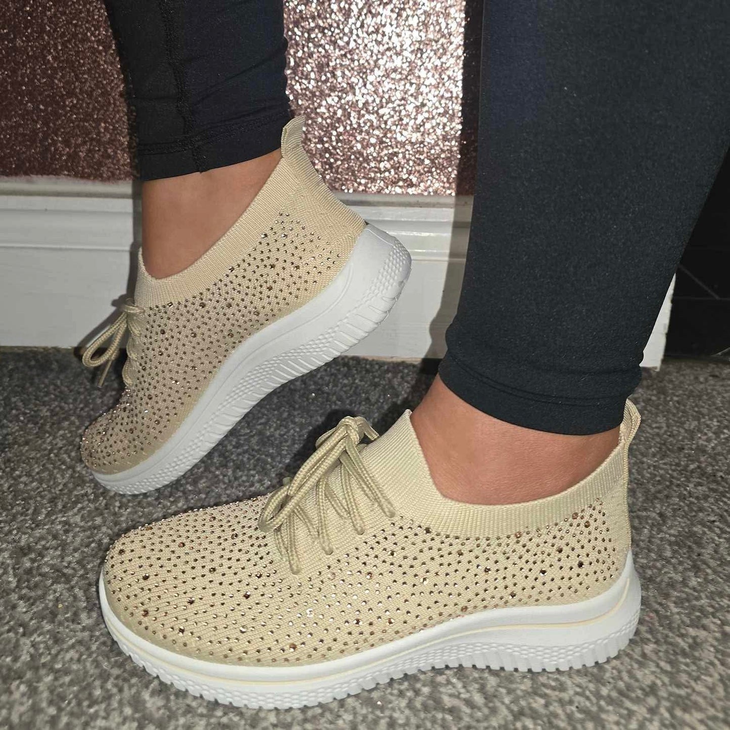 Diamante Sock Trainers- 3 Colours
