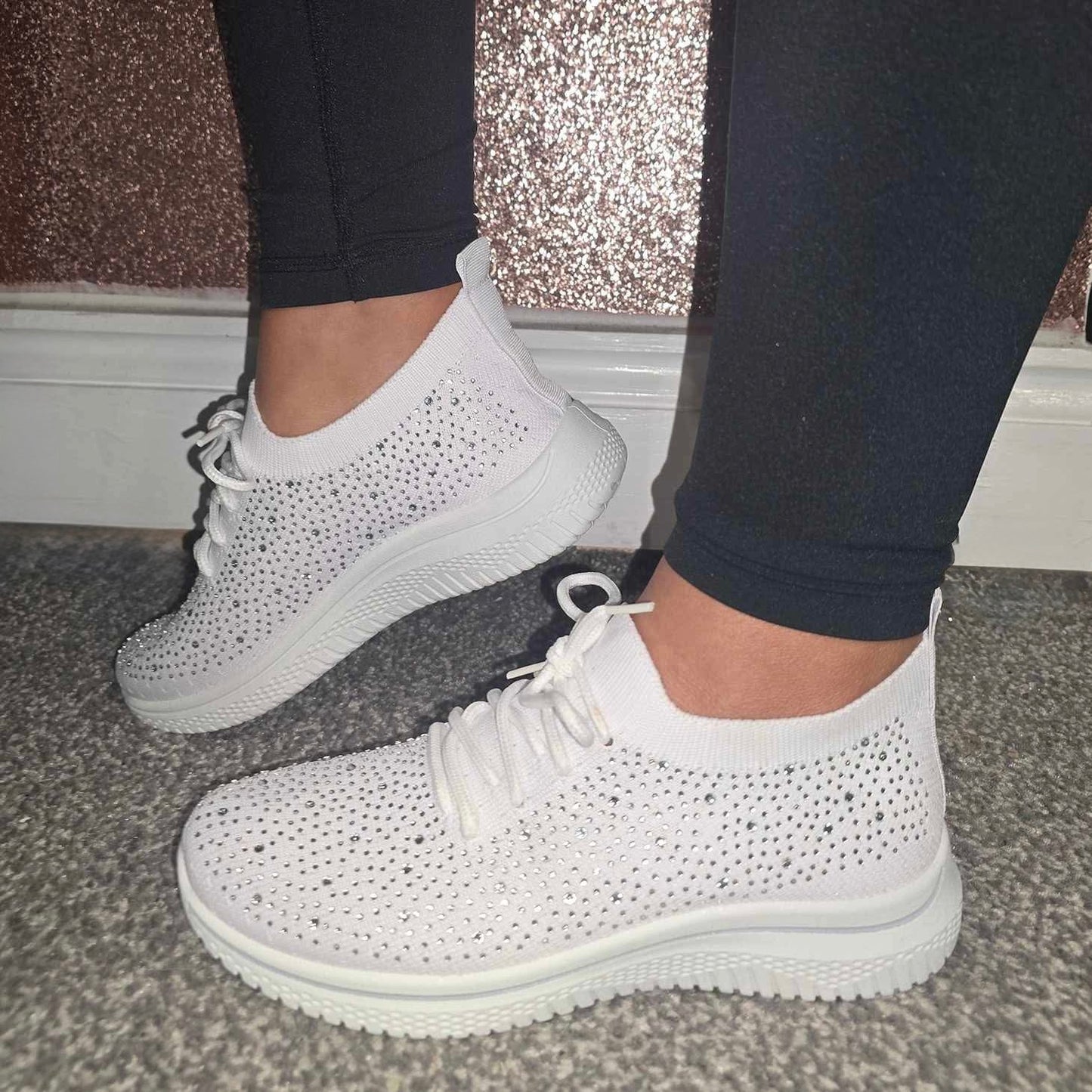 Diamante Sock Trainers- 3 Colours