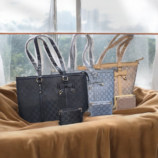 Loren Bow Bag & Purse Sets - 3 Colours