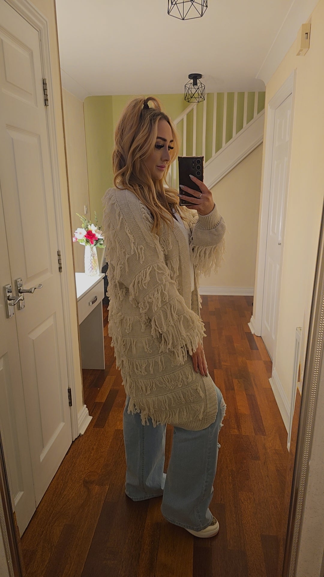 Alana Tassel Cardigan - Beige