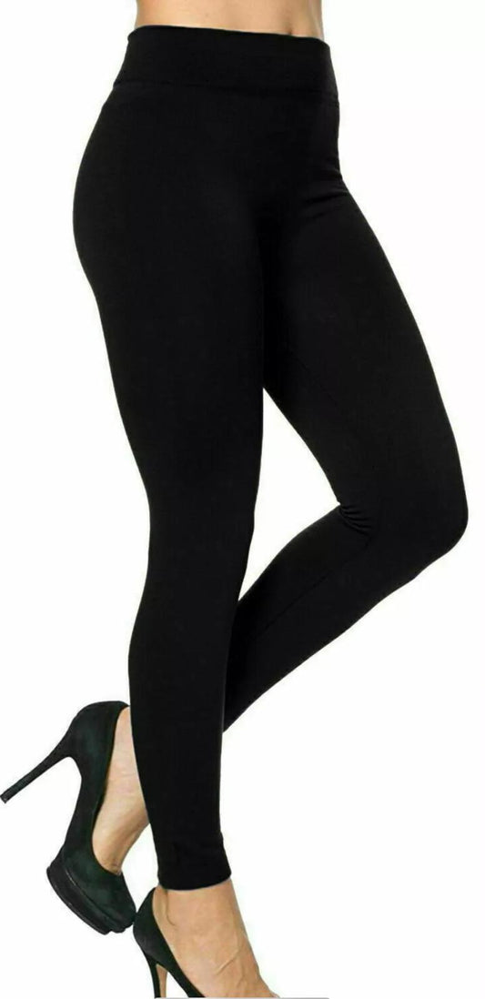Fleece lined leggings black