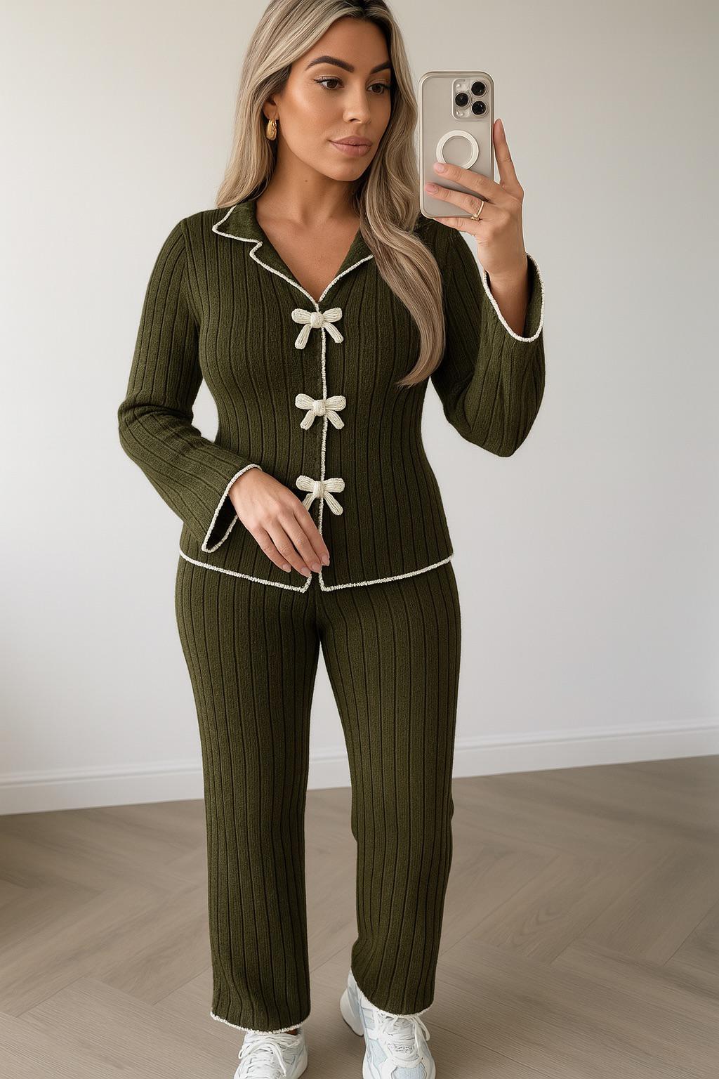 Knitted bow loungesets - 7 colours