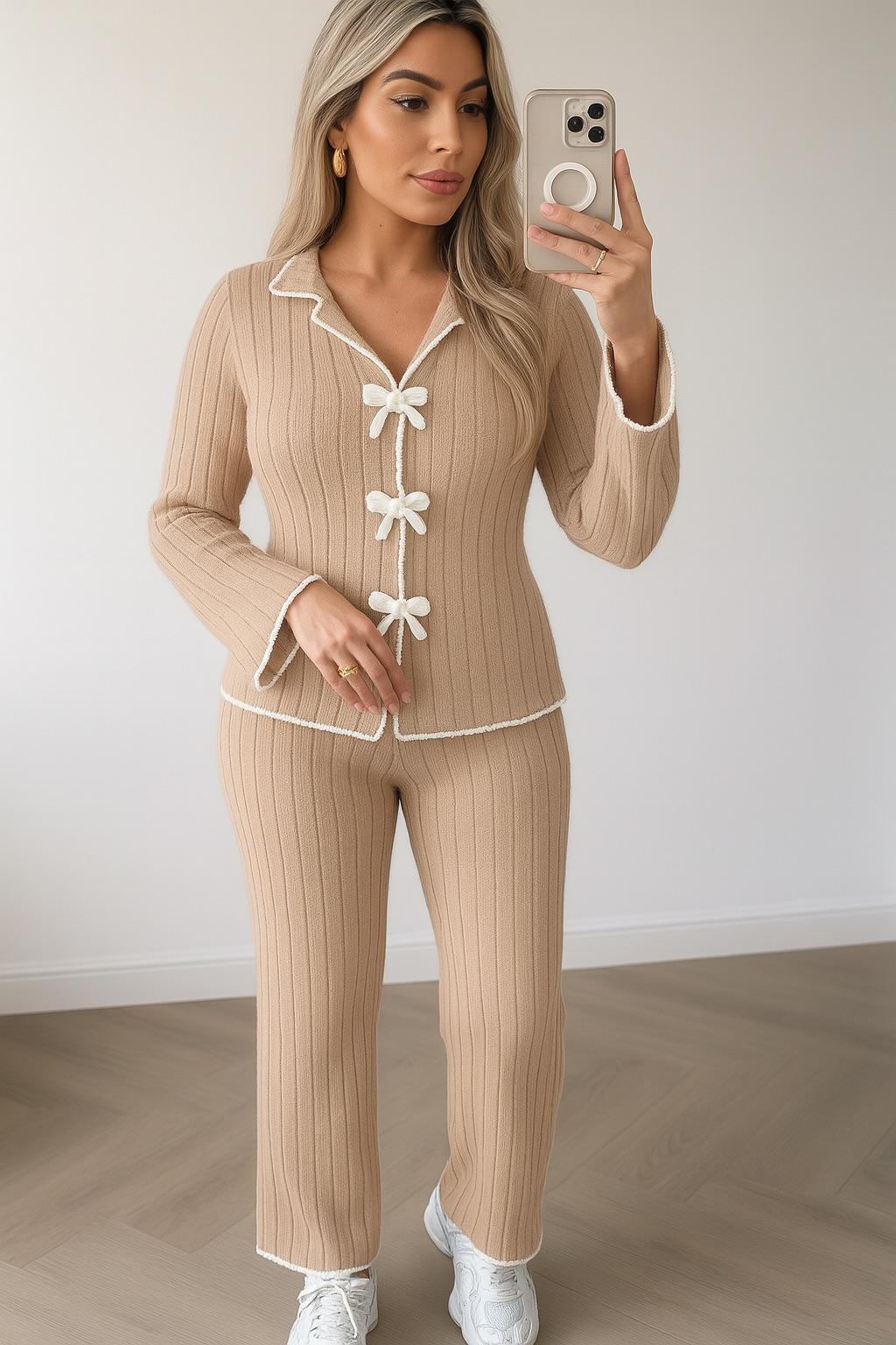Knitted bow loungesets - 7 colours
