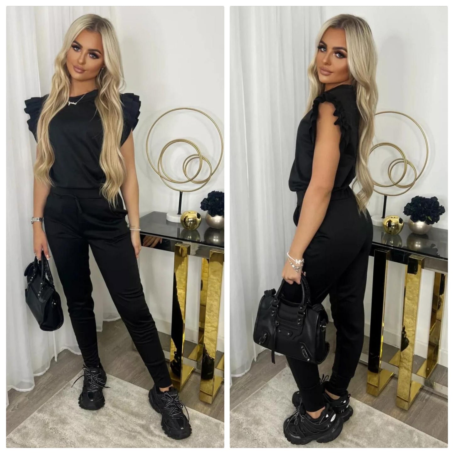 Frill sleeve loungesuit - 5 colours