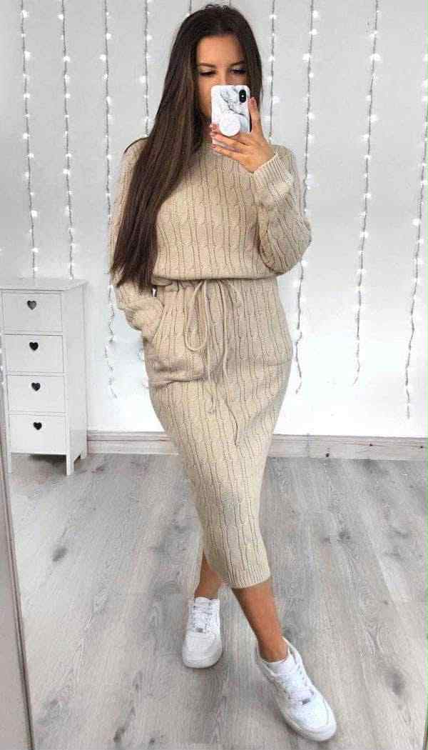 Knitted Bodycon Dress - 4 colours