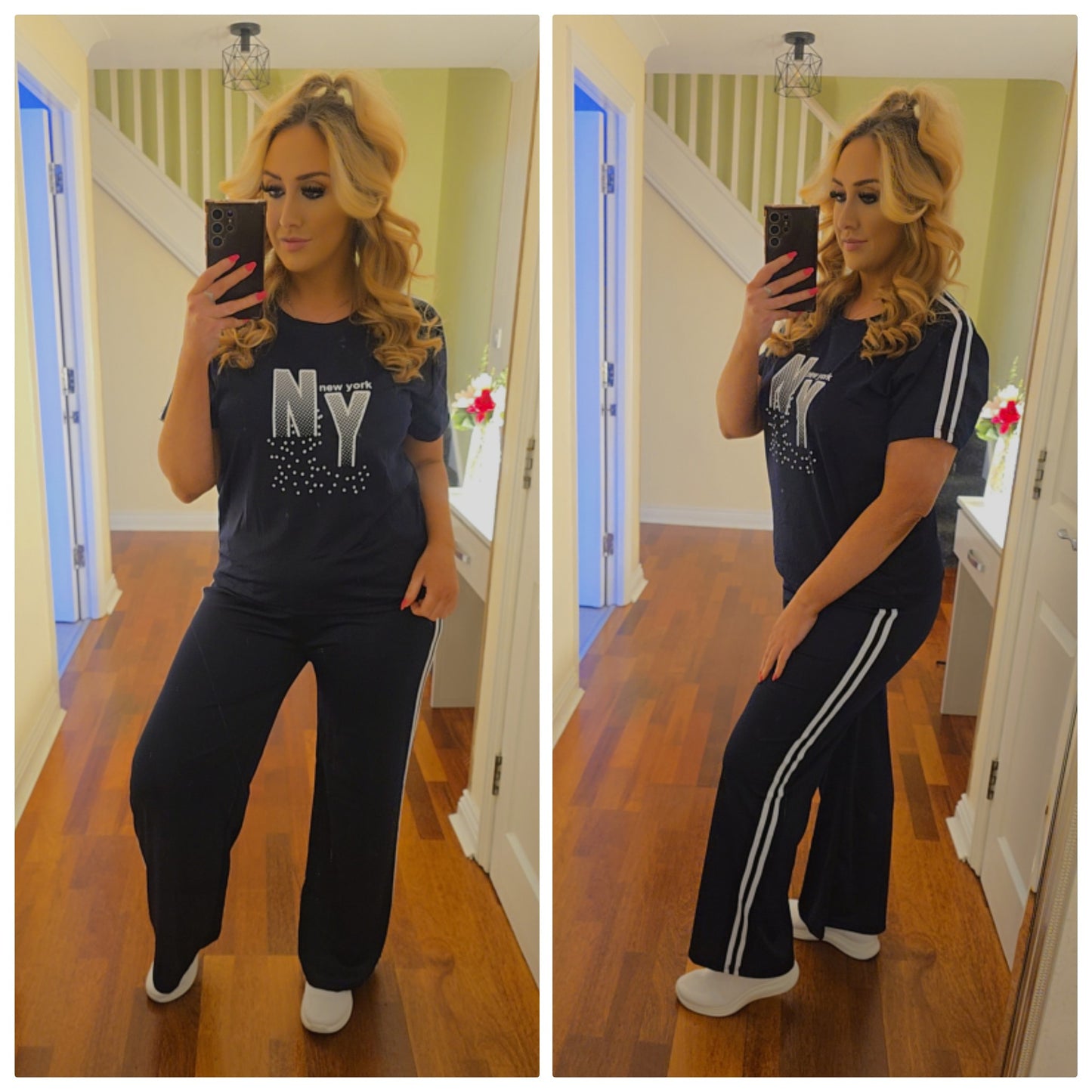 New York Top and Trouser Set - Navy