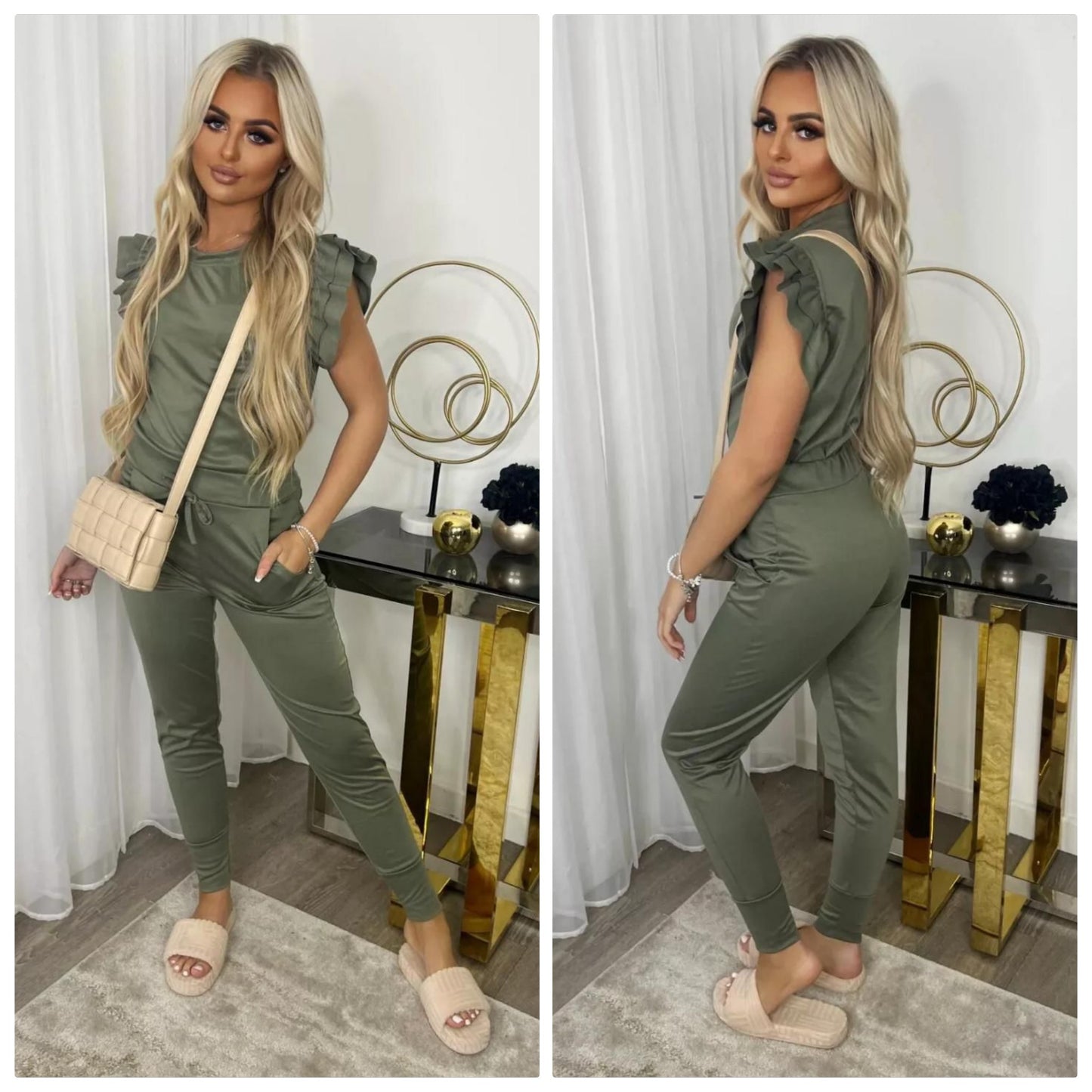 Frill sleeve loungesuit - 5 colours
