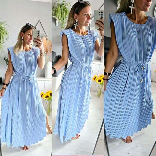 Pleated Maxi Dresses - 11 Colours