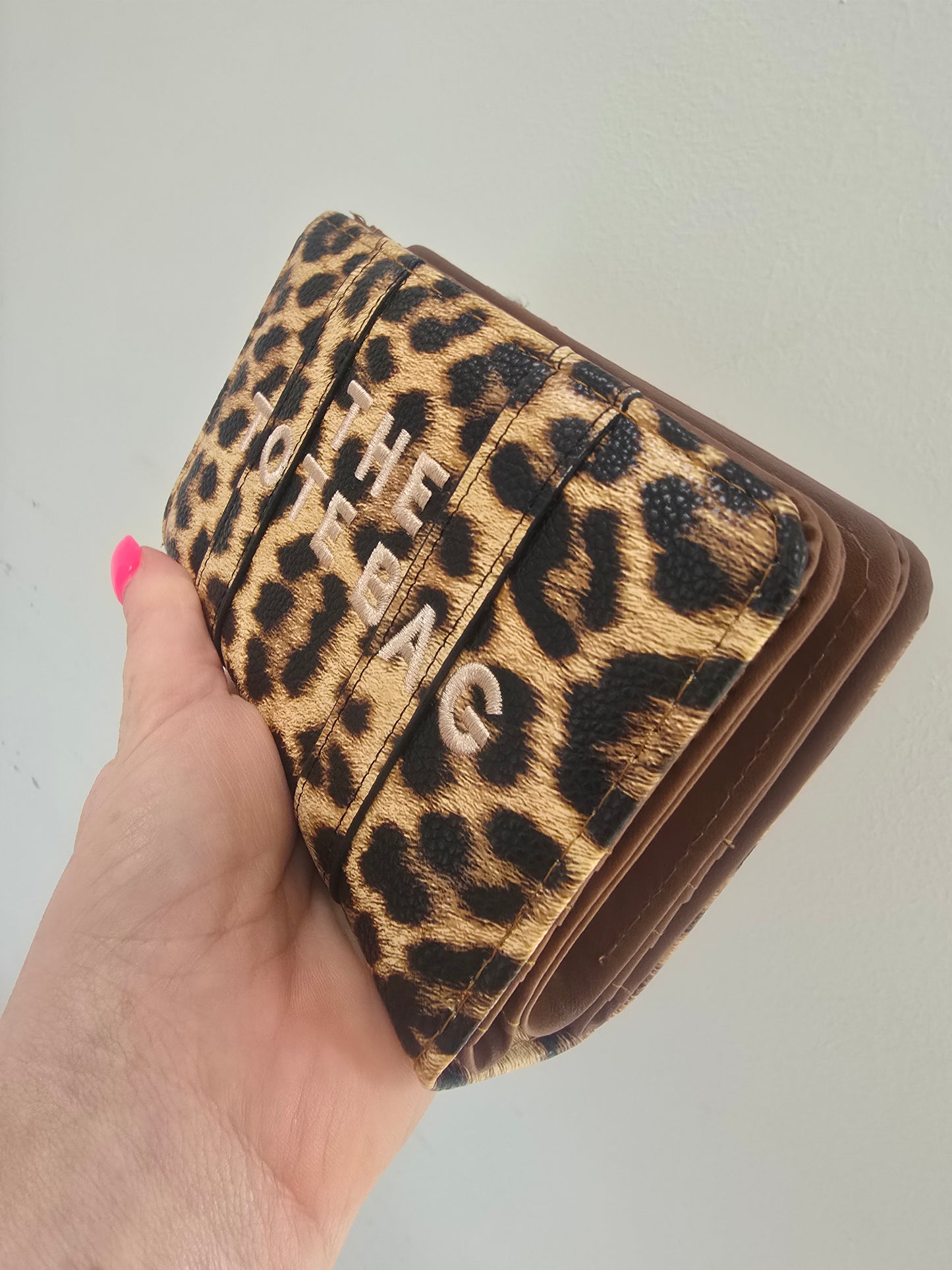 Leopard purse - Dark brown
