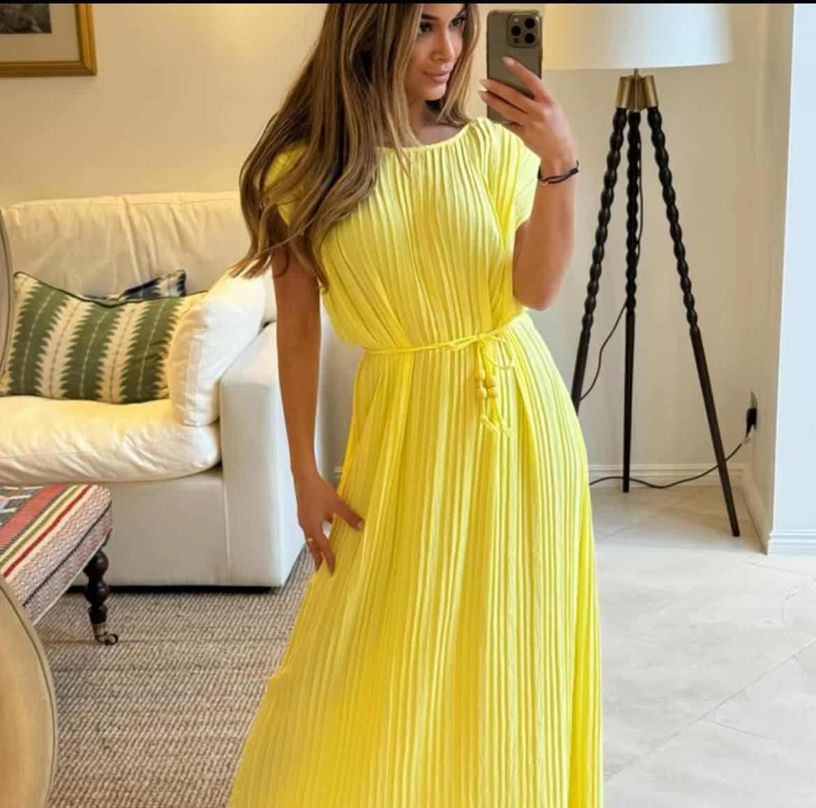 Pleated Maxi Dresses - 11 Colours
