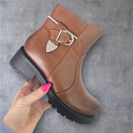 Georgia Ankle Boots - Brown