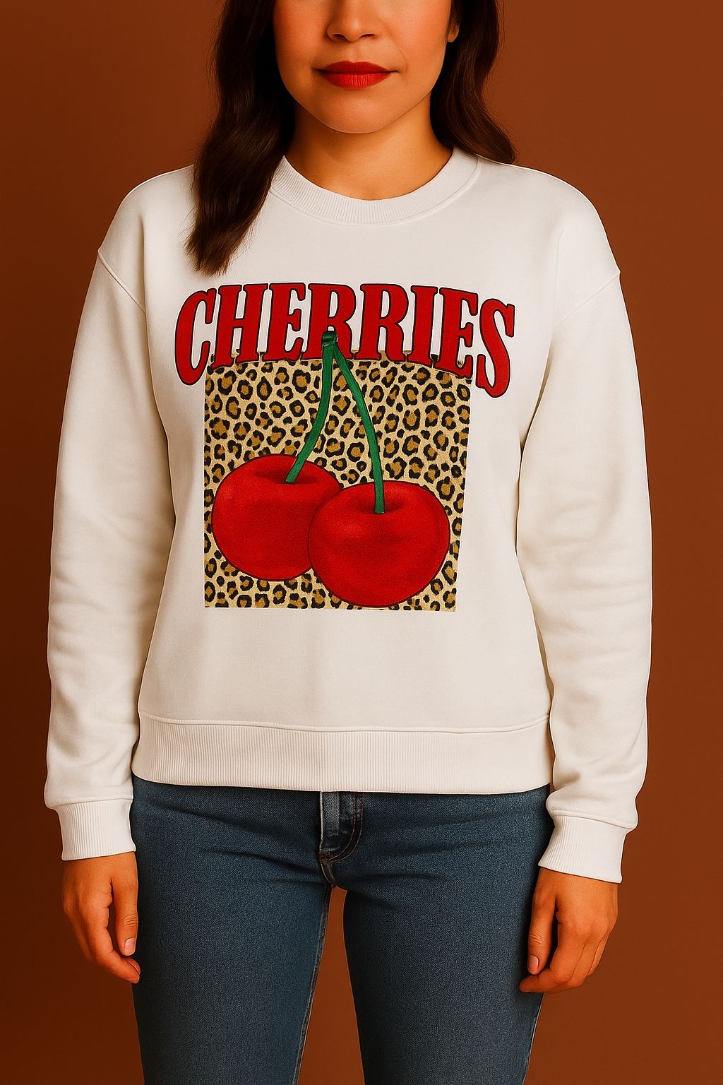 Leopard cherries sweater - 2 colours