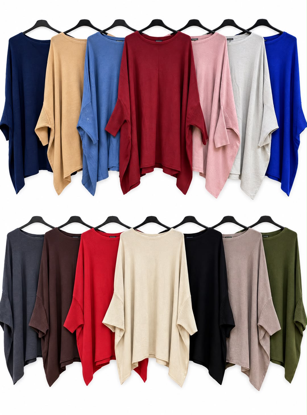 Round neck Waterfall jumpers - 14 Colours