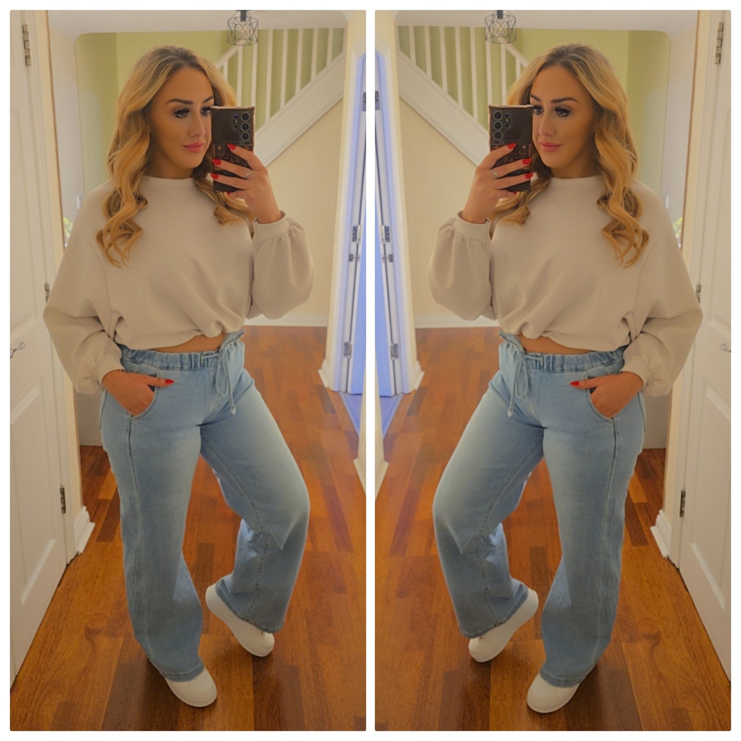 Rebecca Tie Waist Jeans - Blue