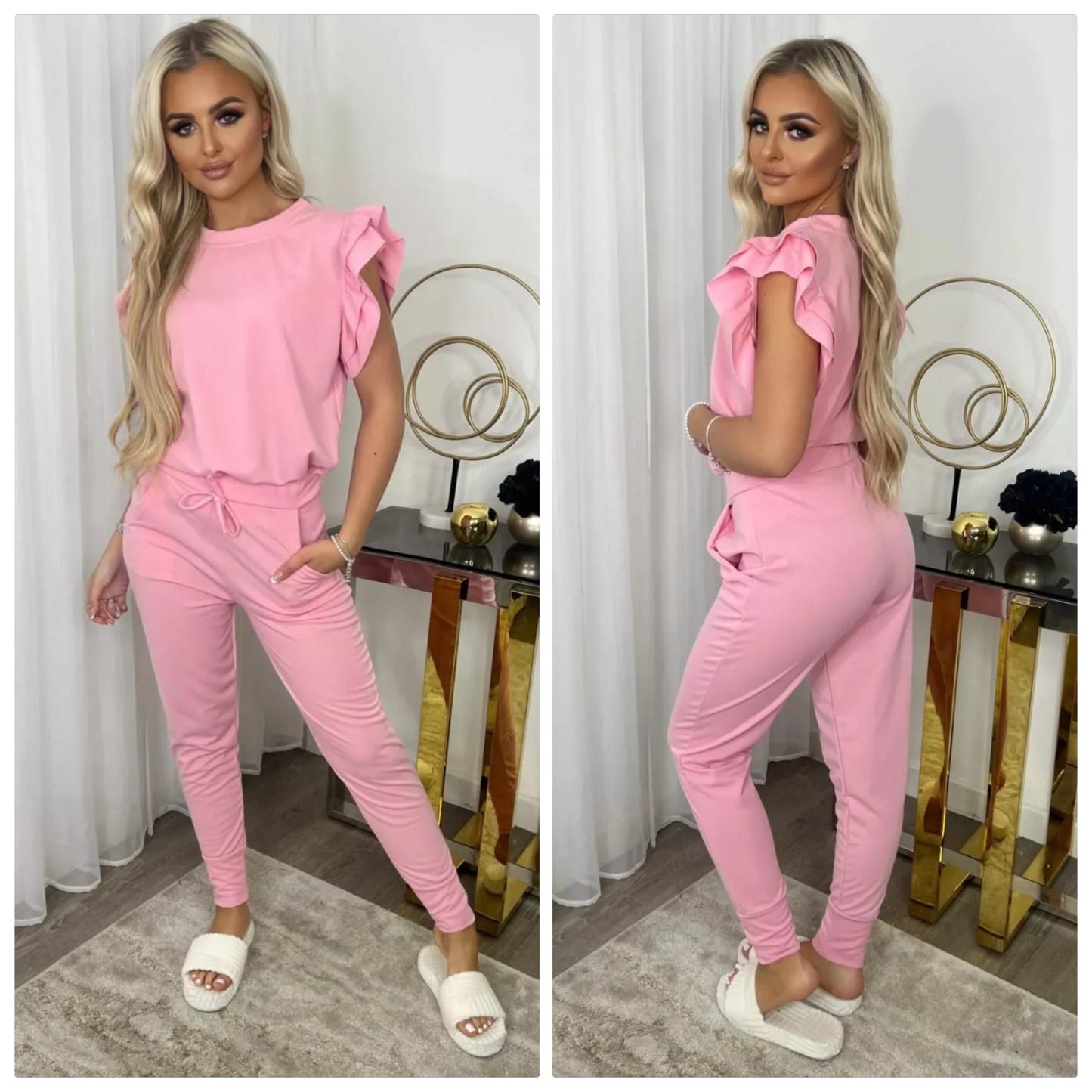 Frill sleeve loungesuit - 5 colours