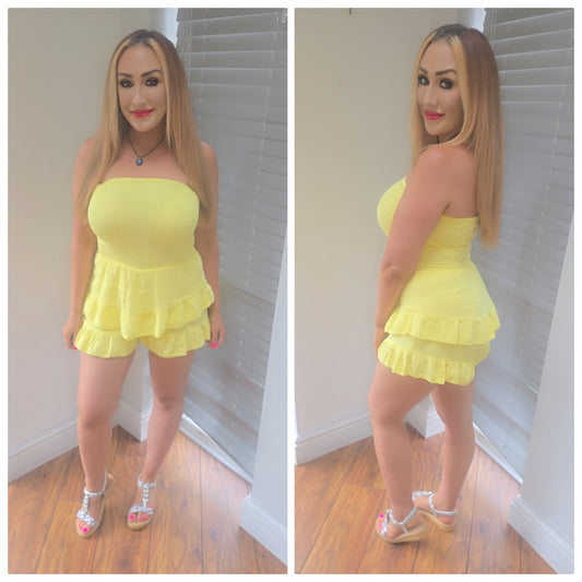 Stretch playsuit- 4 colours