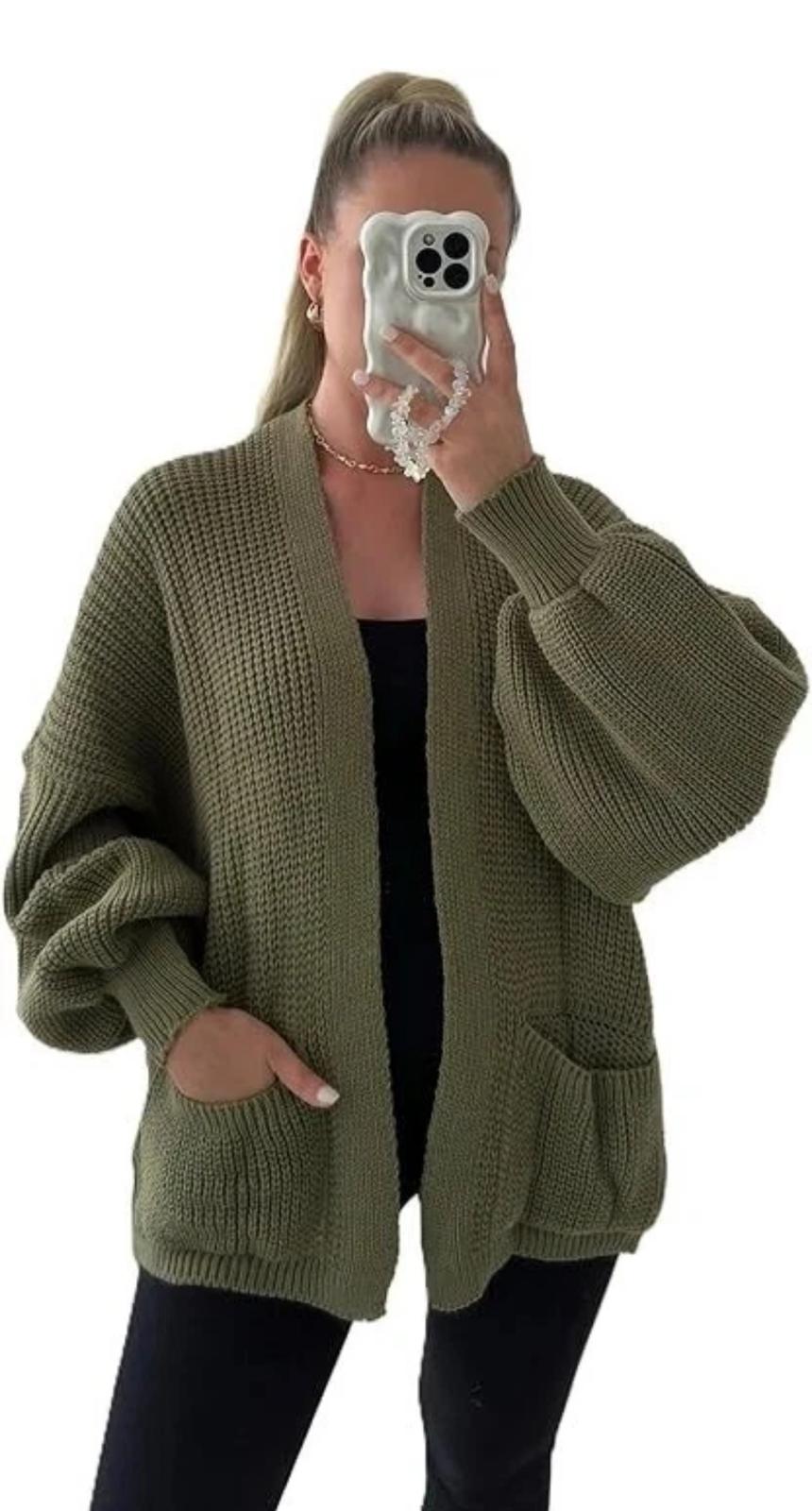 Stacey Balloon Sleeve Cardigan - 16 Colours