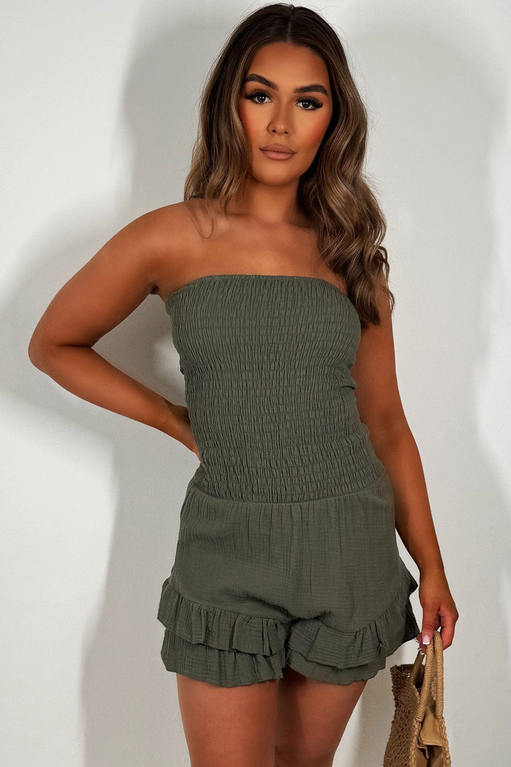 Stretch playsuit- 4 colours