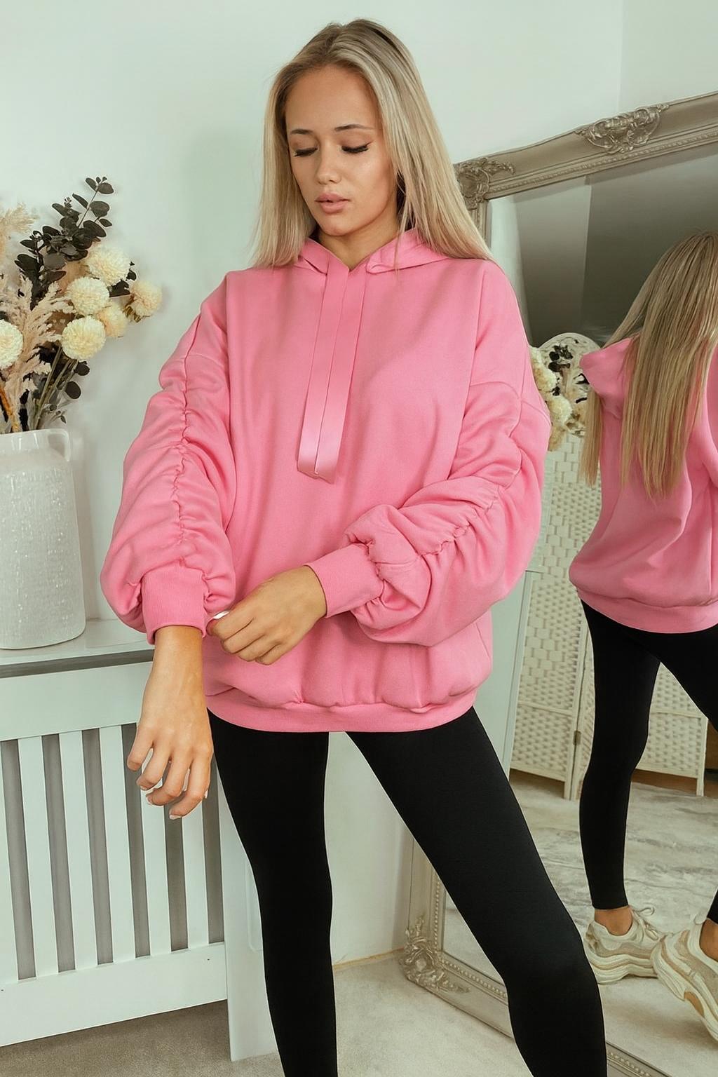 Ruffled Sleeve Oversized hoodie - 13 Colours