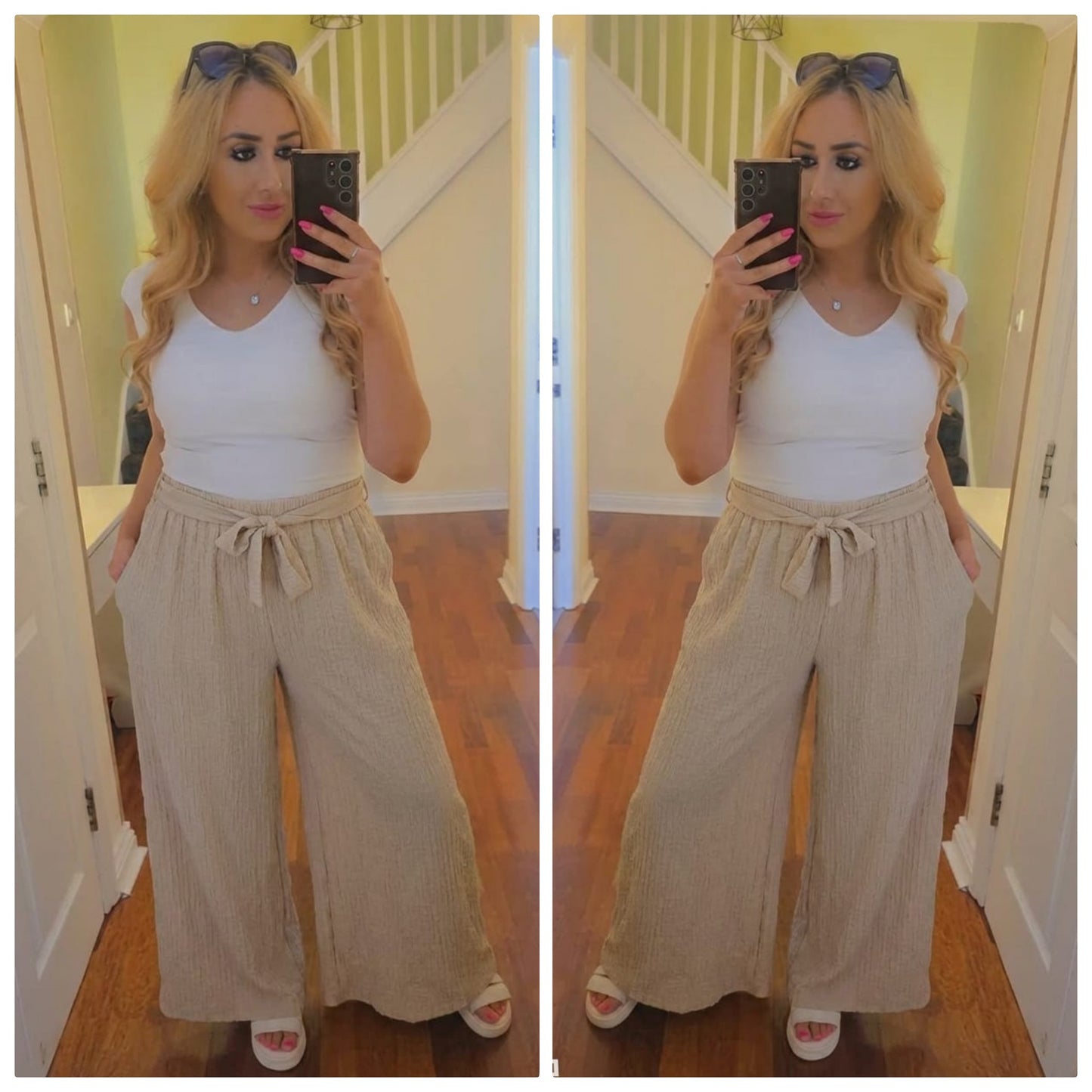 Wide Leg Cheesecloth Trousers - 7 Colours