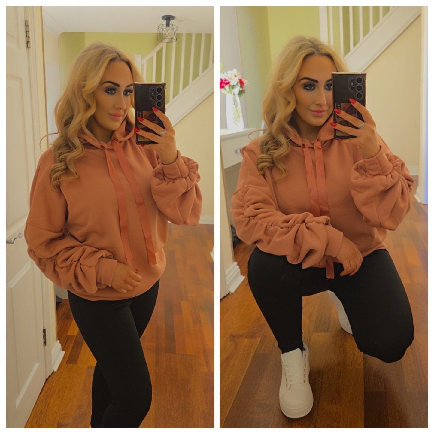 Sabrina Ribbon hoody - Dusty pink