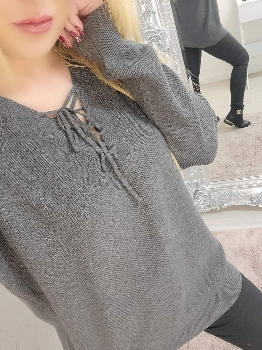 Lace up Jumper - 3 Colours