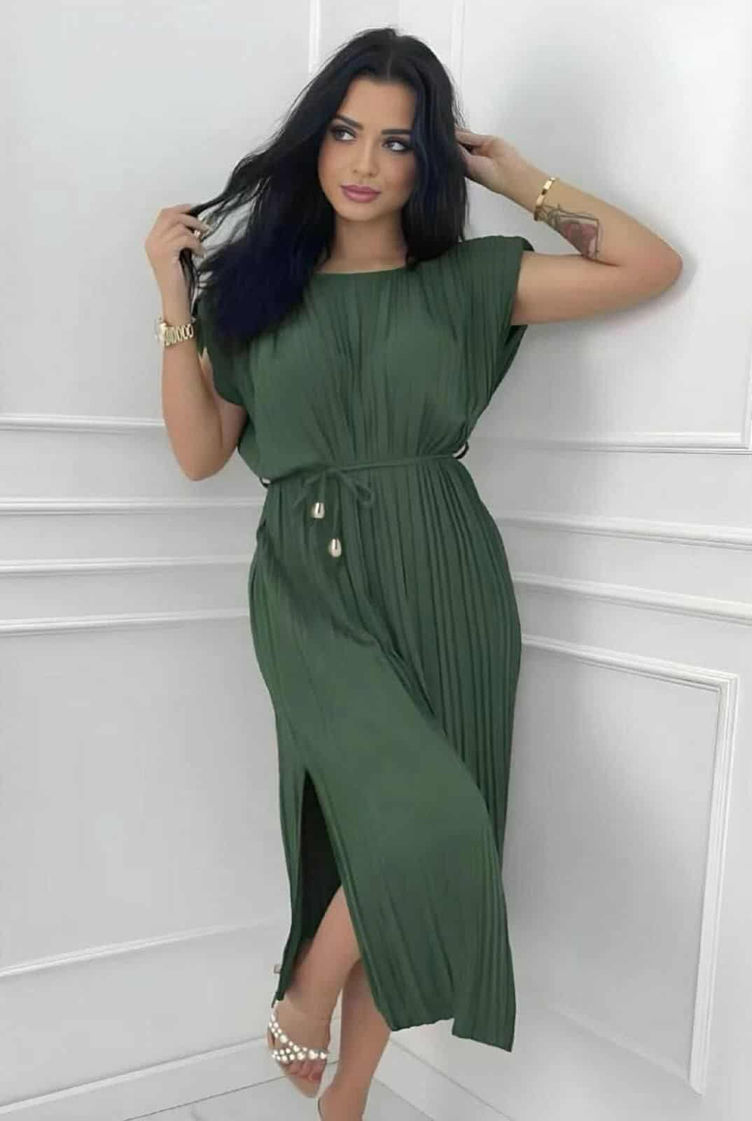 Pleated Maxi Dresses - 11 Colours