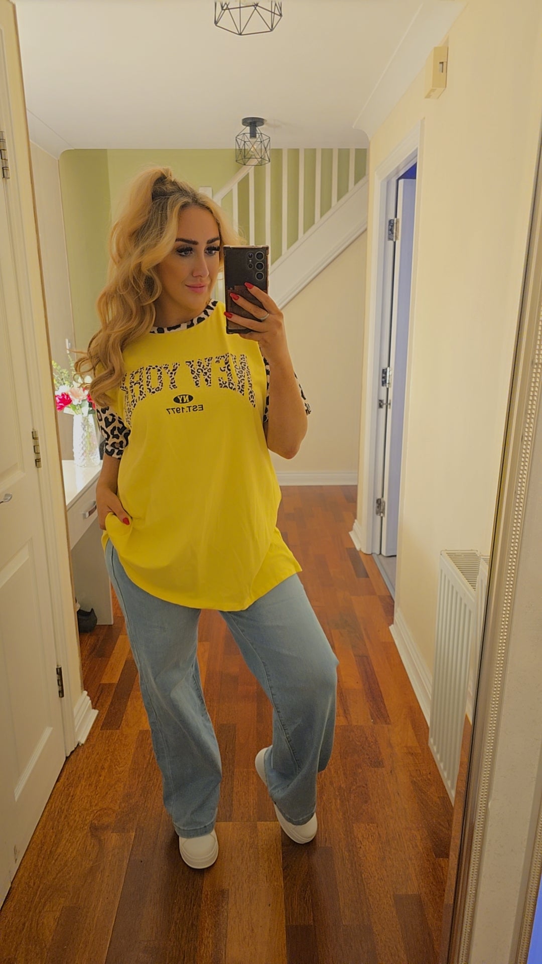 Darcie leopard New York top - Yellow