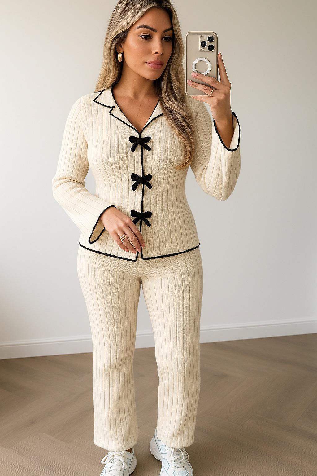 Knitted bow loungesets - 7 colours