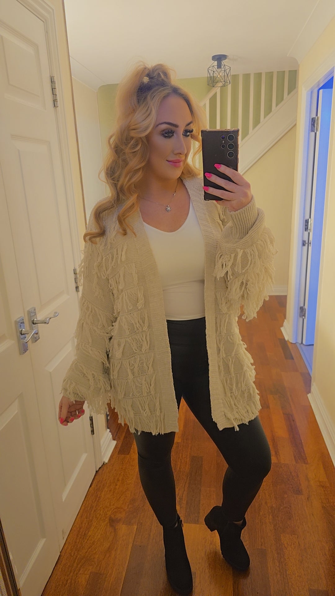 Nina Tassel Cardigan - Beige