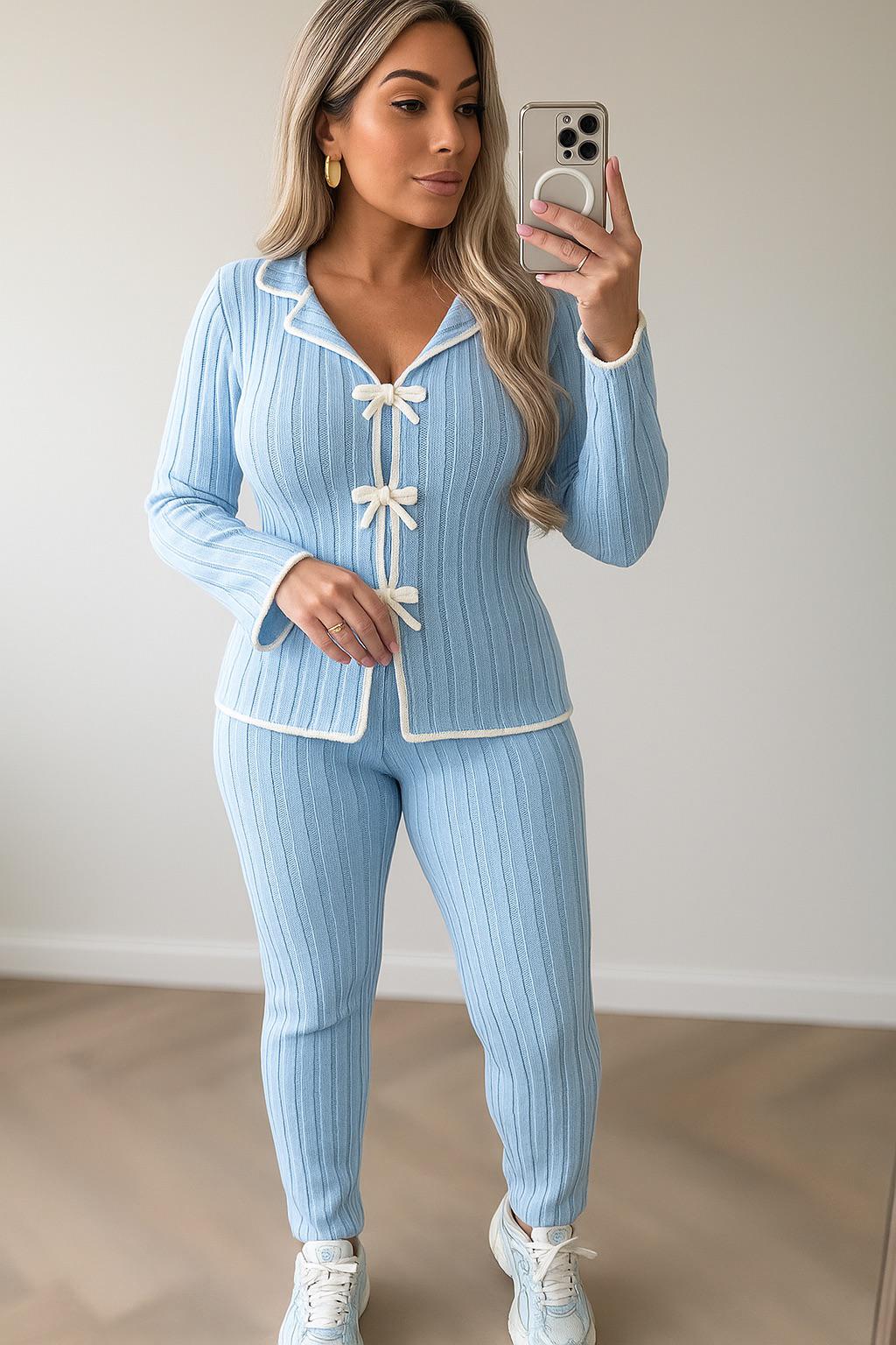 Knitted bow loungesets - 7 colours