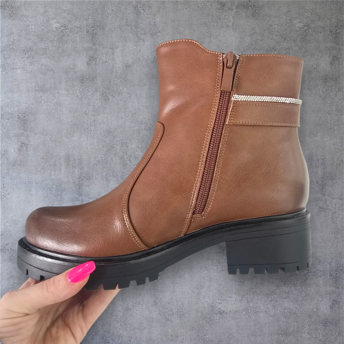 Georgia Ankle Boots - Brown