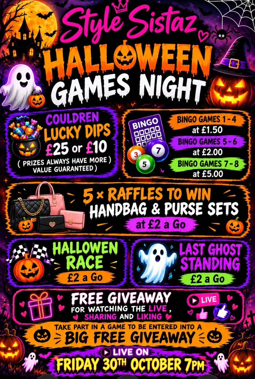 HALLOWEEN GAMES NIGHT - FRIDAY 30/10/2026