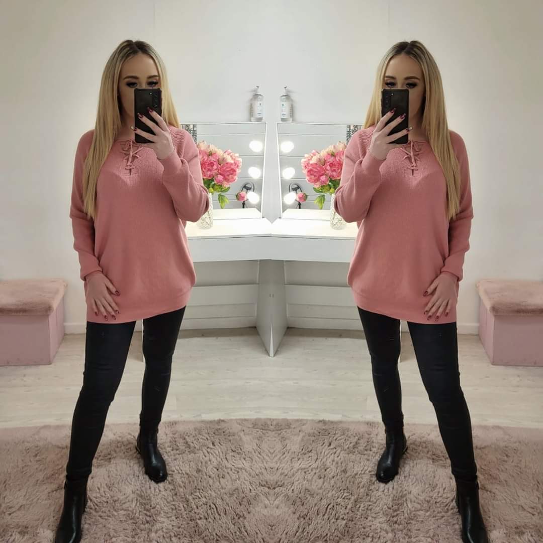 Lace up Jumper - 3 Colours