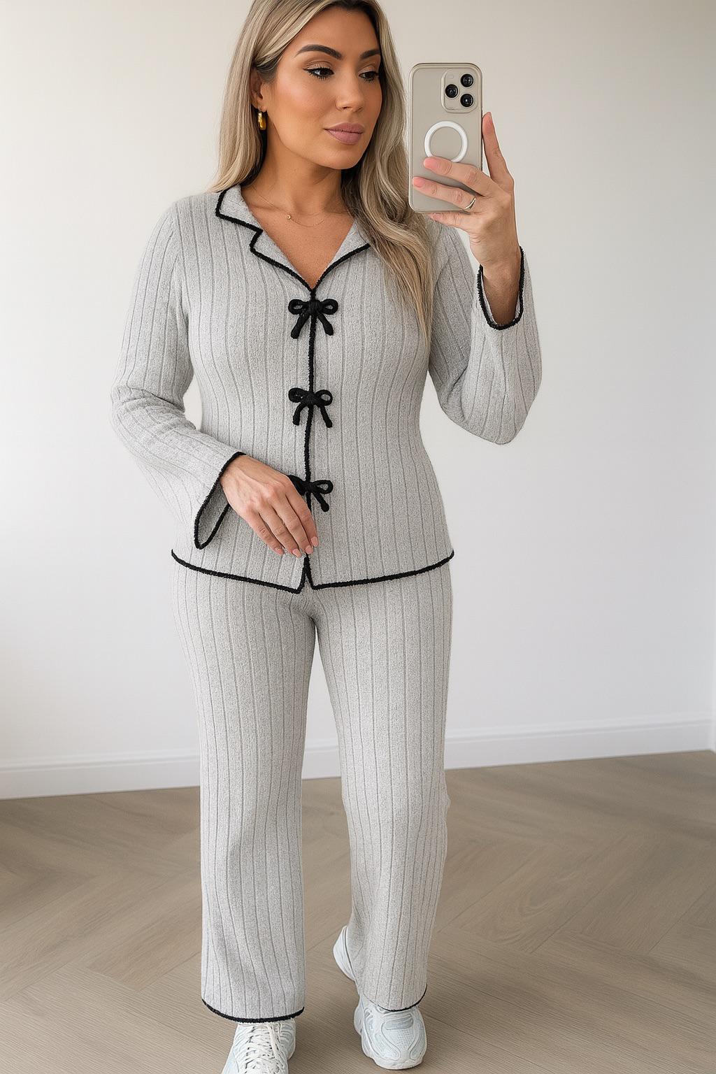 Knitted bow loungesets - 7 colours