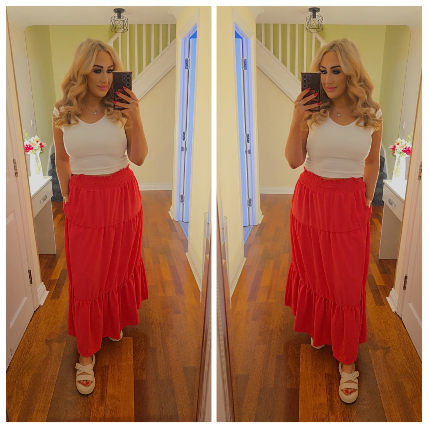 Harlow Maxi Skirt - Hot Pink