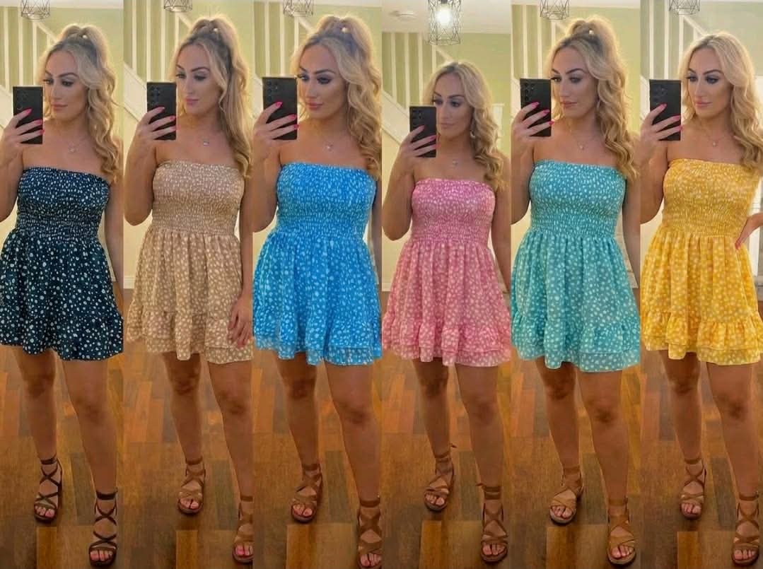 Ginny Mini Bardot Dress - 6 Colours