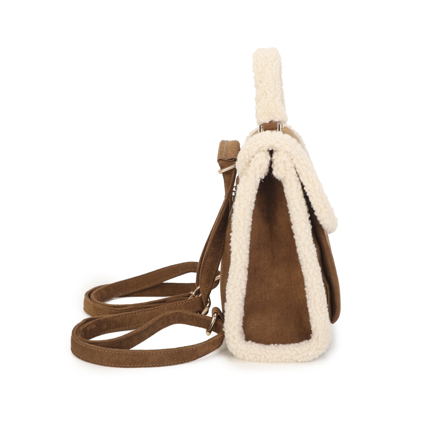 Sherpa Trim Suede Backpack - 5 Colours
