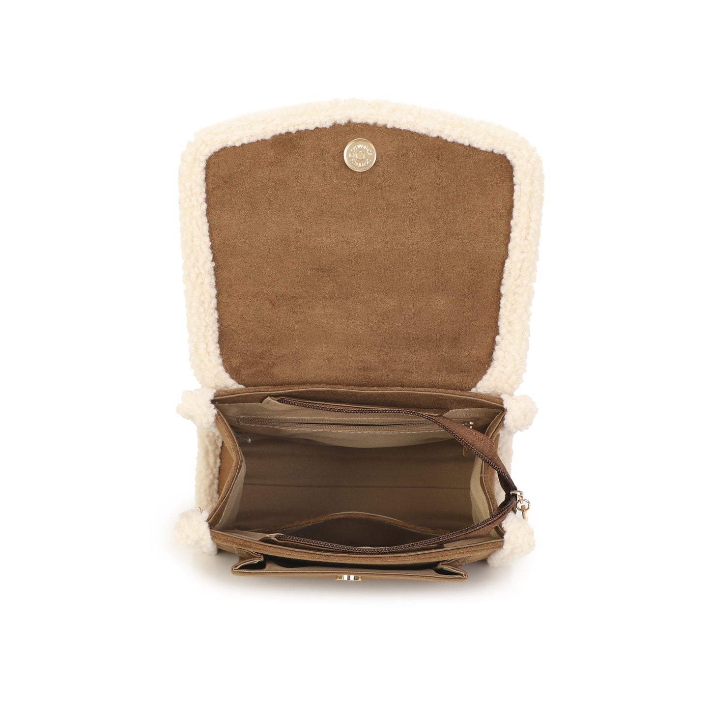 Sherpa Trim Suede Backpack - 5 Colours