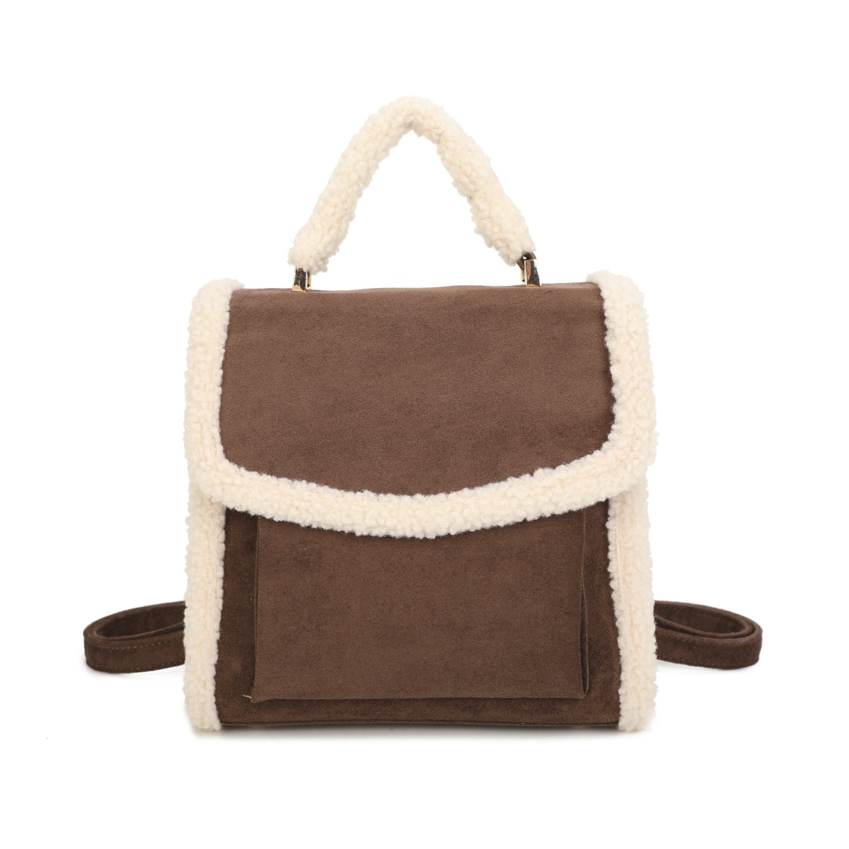Sherpa Trim Suede Backpack - 5 Colours