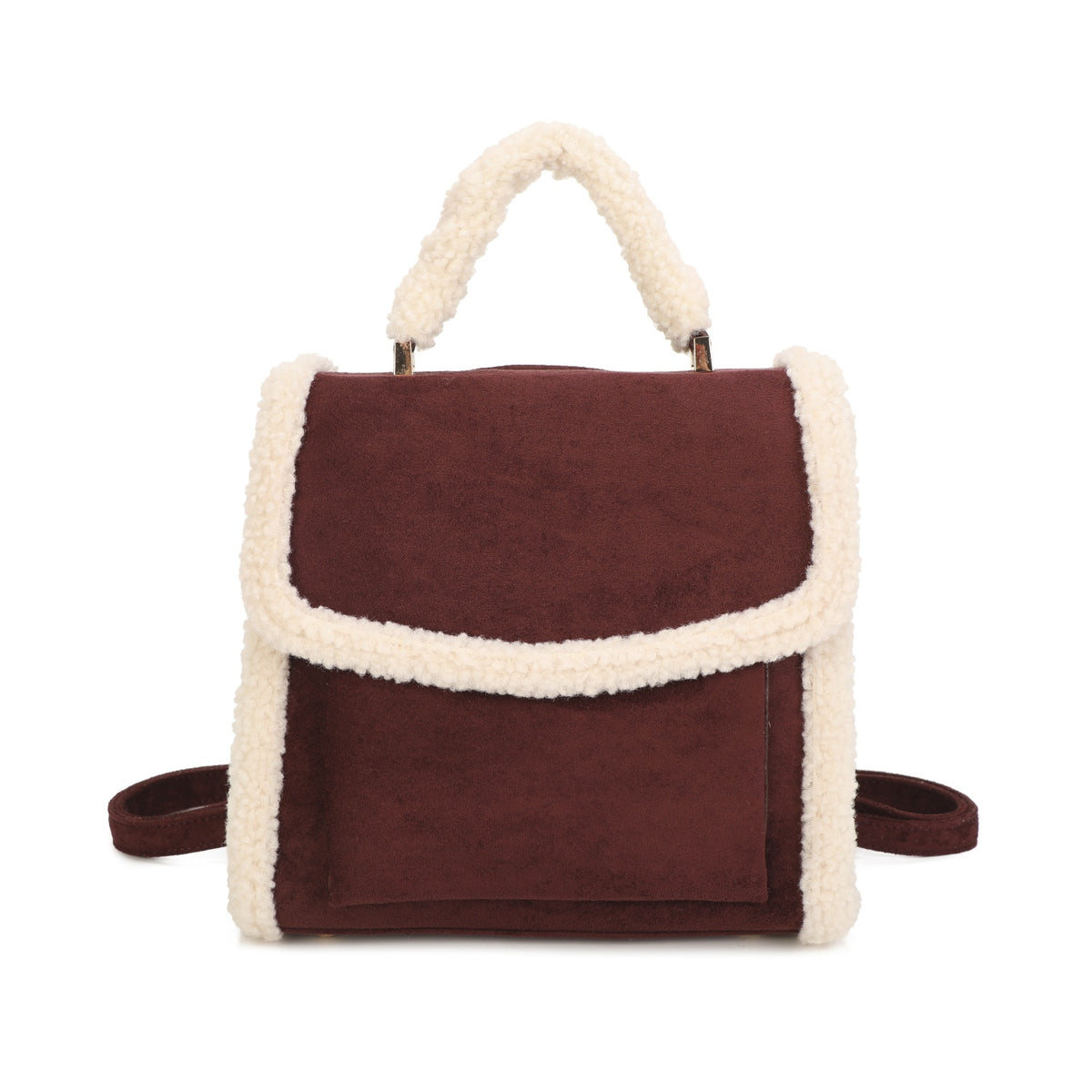 Sherpa Trim Suede Backpack - 5 Colours