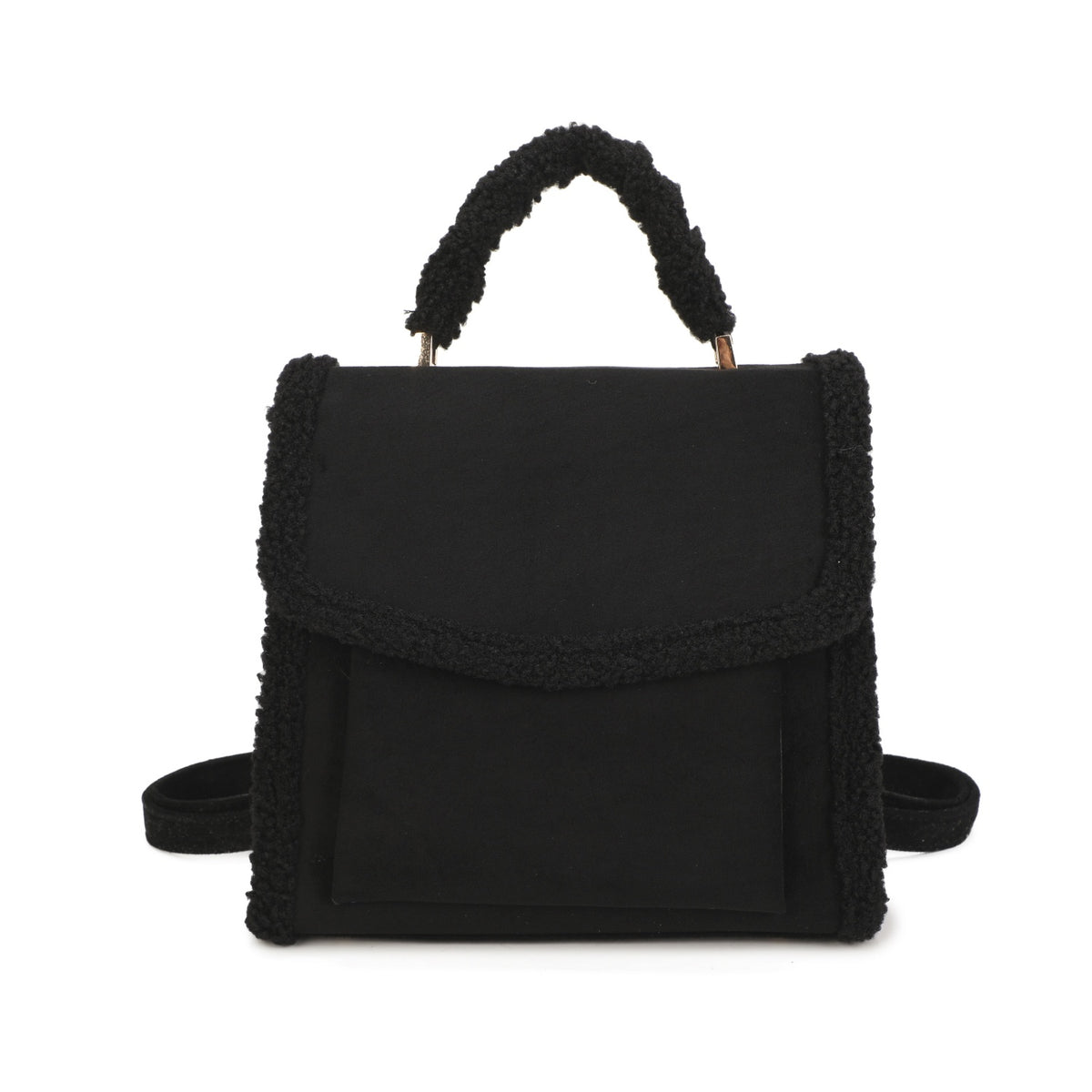 Sherpa Trim Suede Backpack - 5 Colours