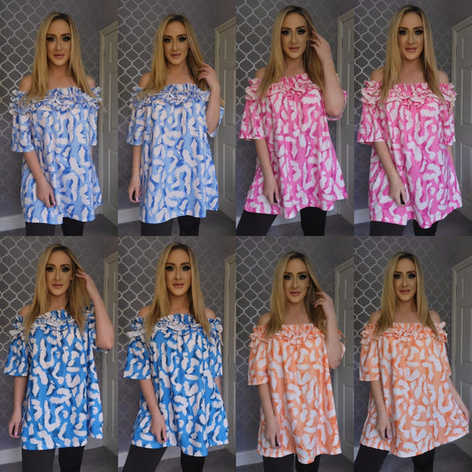 Hannah Bardot Top- 4 Colours