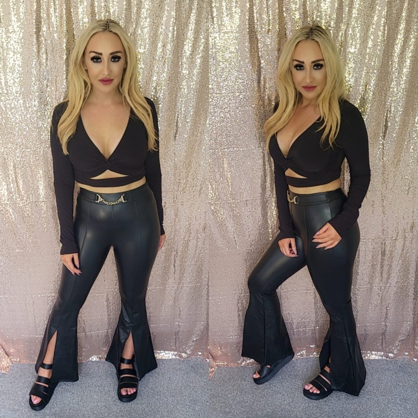 Roxanne PU Flares