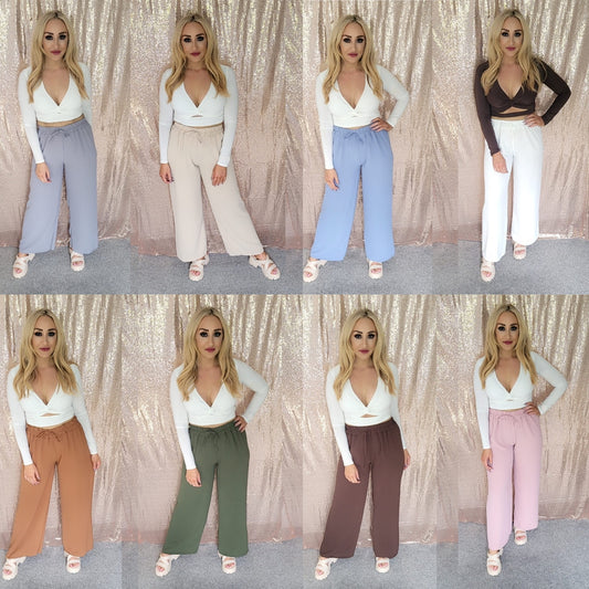 Abbie Palazzo Trouser- 8 Colours