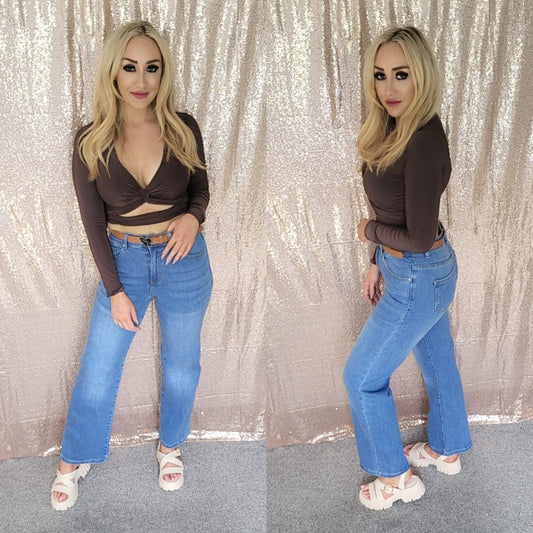 Harley Wide leg jeans - Dark denim