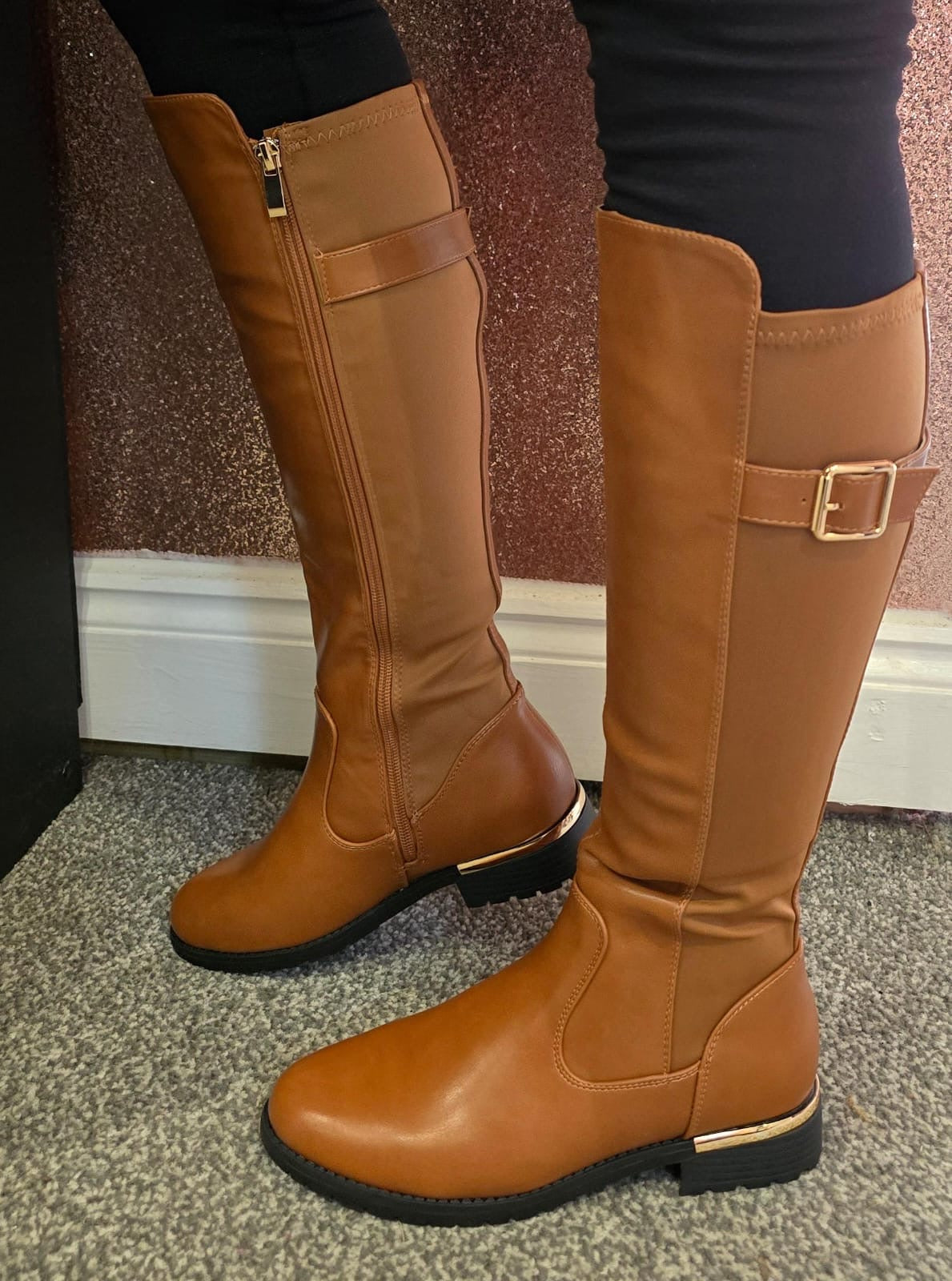 Aria knee High Boots - Tan
