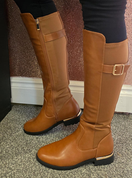 Aria knee High Boots - Tan