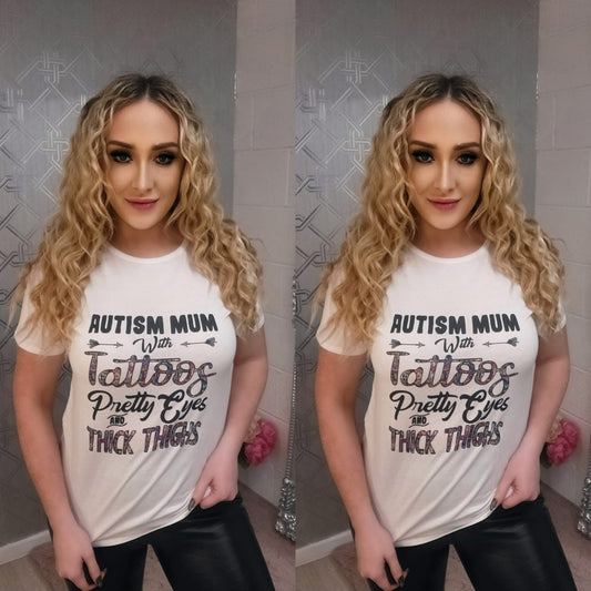 Autism Mom with Tattoos Tee